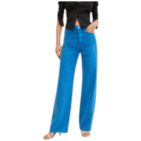 Mango Blue Flare & Wide Leg Jeans - Picture 7 of 13